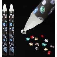 5/10pcs Wax Nail Art Picker Pencil, Nail Rhinestone Picker Pen Dotting Tool for Crystal Gems Beads Jewelry Decoration Manicure
