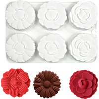 Flower Silicone Mold For Soap Making Supplies Round Sunflower Dessert Baking Pan Mousse Cake Chocolate Kitchen Decoration Tools