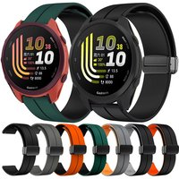 22mm 20mm Magnetic Buckle Silicone Strap For Garmin Forerunner 170 70 165 265 255 245 645/Vivoactive 6 5 4/Venu 2 3 4 Bracelet
