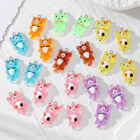 10pcs Cute Cat Resin Charms 3D Luminous Animal Pendants for DIY Jewelry Making Accessories Handmade Earring Necklace Finding