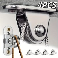 4pcs Fixed Pulley Hanging Pulley Steel Pulley System Traction Pulley Detachable Pulley Block Kit for Sliding Gate