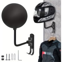 AliExpress NONE 180° Rotary Motorcycle Helmet Wall Hanger with Hooks for Jacket Hat Sport Gear Bike Helmet Garage Home Storage Rack