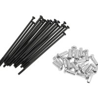 AliExpress X Autohaux 20 Set 14G Straight Pull Bicycle Spokes 110mm 114mm 119mm 123mm 127mm 131mm 135mm 139mm 143mm Carbon Steel Black
