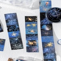 Mr Paper, 6 Styles Journey Insight Series Label Stickers Glitter Sand Tape Masking Tape Colourful Tape Home Decoration Gifts