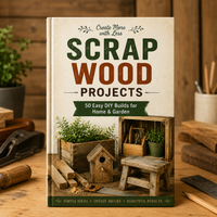 Create Beautiful Scrap Wood Projects: 50 Easy DIY Woodworking Builds for Home, Garden & Rustic Decor for Beginners