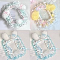 7-Color Elegant Lace Photo Card Holders, Ribbon Bow Plush Heart Handmade DIY Finished Product, Anime Cartoon Game Character Card Holders, Celebrity Fan Support Collectible Card Holders, Fan Club