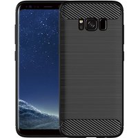 Shockproof Silicone Case for Samsung S8 Plus Galaxy S8+ Brushed Carbon Fiber Case for Galaxy s8plus Back Cover Coque Fundas
