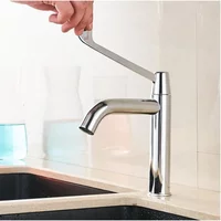 Hospital Faucet Chrome brass single lever Super long basin faucet hospital use tap school use mixer decked