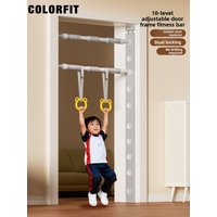 Multi-Functional Door Frame Fitness Rack Pull-Up Bar Home Indoor Children's Ring Training Sports Equipment Wall Fixed Install...