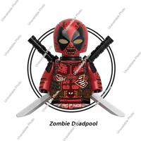 Hot Toys 1pcs Action Figures Blocks Toy New Deadpool Wolverine X-Force Wolverine Patch Zombie Wolverine Building Bricks Toy Gift