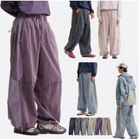 Men Women Splice Fashion Outdoor Loose Casual Lightweight Quick Dry Sports Cargo Baggy Pants Track Trouser Jogger Sweatpants