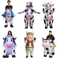 Cute and fun cow standing inflatable suit, riding pedestrian doll suit, team building, festival activities, party acting props