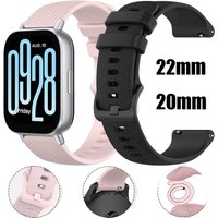22mm 20mm Sports Silicone Strap for Redmi Watch 5 Active/Redmi Watch 5 Lite Comfortable Wristband for Amazfit Active 3-Max/Bip 6