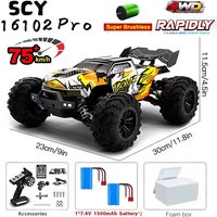 SG116MAX 16101 Pro 1:16 75KM/H 4WD RC Car With LED Light 2.4G Remote Control Cars High Speed Drift Monster Truck Children Gift