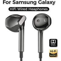 For Samsung Earphones HiFi Surround Sound With Mic Volume Control Type C 3.5mm Music Wired Headphones For Galaxy S26 S25 S24 S23