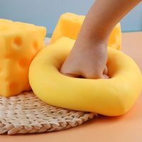 Giant Cube Cheese Squishy Toy Soft Stress Relief Slow Rising Sensory Fidget Toys for Kids and Adults Relaxing Gifts Office Home