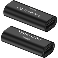 USB Type C Adapter Female to Female Converter Portable USB-C Charge Data Sync Adapter Type-C Extension Cable for Phone Tablet