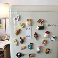 Cartoon Fridge Magnets 3D Funny Food Simulation Model Refrigerator Magnetic Personalized Stickers For Message Decorative Magnet
