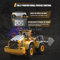 1/16 Electric Remote Control Car Alloy RC Car Excavator Engineering Model Cars Full Metal Loader Excavator for Gifts Toy Car