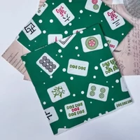 20pcs 33cm 2-Ply Chinese Mahjong Printed Green Napkins Personalised Party Paper Placemats Ambient Decorative Paper