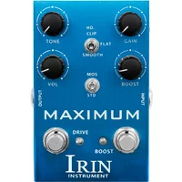IRIN AN-41MAXIMUM Overdrive Effect Pedal BOOST Channel Wild Tone with Long Sustain Sustain DRIVE Channel Clean Tone Guitar Parts