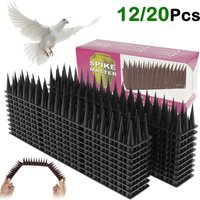12/20Pcs Plastic Bird Spikes Detachable Deterrent Burglar Pigeons Spikes Anti Climb Fence Wall Spike for Repeller Birds Cat