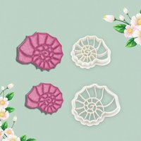2Pcs Spiral Shell Clay Cutters Nautilus Polymer Clay Earring Pendant Molds DIY Making Quick Modeling Cutting Ceramic Tool