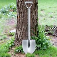 Manganese Steel Digging Pointed Shovel Household Vegetable Cropping Shovel Thickened Long Handle Shovel Garden Planting Tools