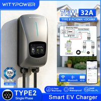 WityPower Typ 2 Elektroauto-Ladestation 7KW 1-Phasen Typ 2 Wallbox DLB EV-Ladegerät mit Dynamischer Lastverteilung, WLAN-App und Stromregelung
