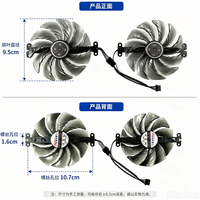 New Cooling Fan for ASROCK RX9060 RX9060XT CHALLENGER Video Card