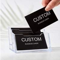 200/500/1000pcs Customizable Cards, Personalized Business Cards with Acrylic Storage Box, Waterproof Thank You Invitations