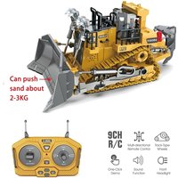 2.4G 1/24 Remote Control Tracked Bulldozer Multifunctional Engineering Alloy Vehicle Car Crawler Trucks Bulldozer Model Boys Toy