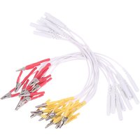 10Pcs 2mm Pin TENS/EMS Alligator Clip Cables - Electrode Wire Accessories for Hwato SDZ-II Electronic Acupuncture Device