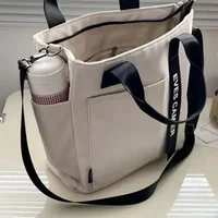 2024 New Casual Tote Large Capacity Shoulder Bag Nylon Waterproof Canvas Handbag Simple Fashion Messenger Bags for Schoolgirl
