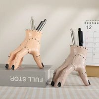 Creative Horror Flesh Tone Hand Shape Multi Functional Desktop Pencil Holder Storage Box Plant Pot Home Decoration Ornament