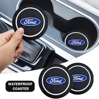2Pcs Car Coaster Water Cup Bottle Holder Anti-slip Pad For Ford Focus Mk2 MK3 MK7 MK4 Fiesta Ranger Mustang Kuga Mondeo Explorer