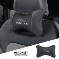 1Pcs Car Seat Headrest Auto Logo Neck Pillow For Jaguar XE XF XJ F-Type F-Pace XKR XEL XFL S F E-Pace I-Pace S-Type X-Type XFR X