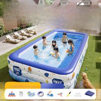 Inflatable Swimming Pool for Children Outdoor Water Play Pool Baby Bath Tub Large Square Pool Family Use Baby Swimming Pool