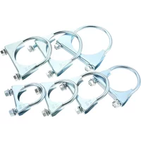 2Pcs Exhaust Pipe Strength Pipe Stuck Pipe Clamp Fixed Throat Hoop Clamp Under Collar Band U Tube Hoop 38MM-76MM Easy To Install
