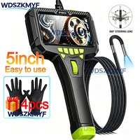 360 Articulating Borescope 1080P 6.0mm 5inch LCD Monitor Industrial Inspection Camera 2 Way Articulation For Automotive pipes