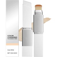 2-in-1 Foundation Stick Liquid Lightweight Moisturizing Brightening Foundation Color Changing For All Skin Types Base Makeup