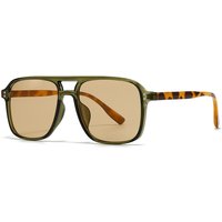 Cross-Border Export New Modern Retro Square Double Bridge Sunglasses Ins Style Street Style Sunglasses 22003