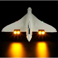 Hprosper 5V LED Light for Lego 10318 Icons Concorde DIY Decorative Lamp With Battery Box (Not Include Building Blocks Set)