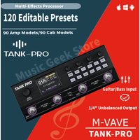 M-VAVE TANK PRO Multi-Effects Processor, 120 Presets, 90 Amp+90 Cab, 300+ FX, 150s Looper, 60 Drums, 10 Modules, XLR