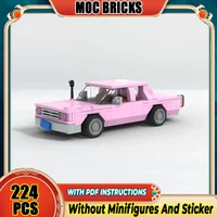 Moc Building Bricks Popular Anime Characters Pink Vehicle Model DIY Architecture Technology Blocks Gift Christmas Toys