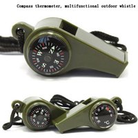 ABS Emergency Outdoor Whistle Plastic Multifunctional 3-in-1 Whistle Survival Whistle Compass Thermometer Whistle Referee
