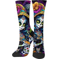 Day of the Dead theme novelty interesting men's socks, comfortable and breathable, athleisure hip hop, retro style, ideal gift