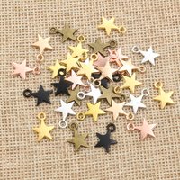 100pcs 11x8mm Charms star Tibetan Silver Plated Pendants Antique Jewelry Making DIY Handmade Craft