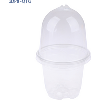 5Pcs Plant Nursery Pot Transparent Plastic PET Seed Stater Cups with Cover Humidity Dome Tray Transplanting Planter Containers