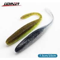 LUSHAZER 10/18pcs Fishing Lures Drop Soft Baits 75mm/100mm Swimbait Fishing Tackle Lure Kit for Bass Pike Perch Fishing Baits